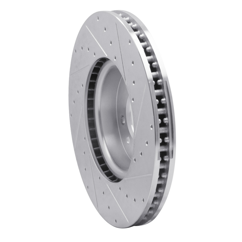 Land Rover Range Rover Brake Rotor (1) - Front Left - R1 Concepts - Drilled & Slotted - Silver - `18-`20